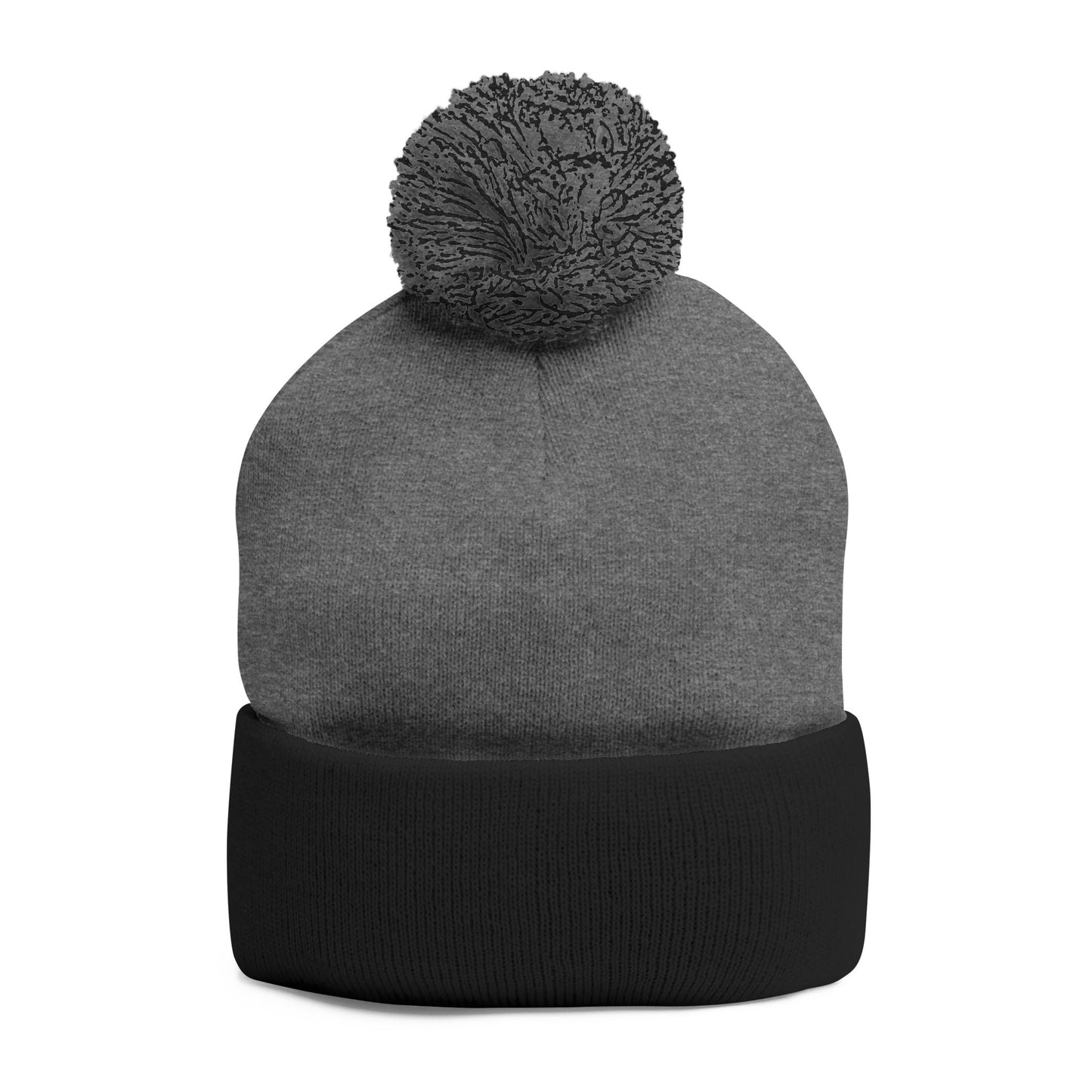 Cozy Pom-Pom Knit Cap with Custom Embroidery