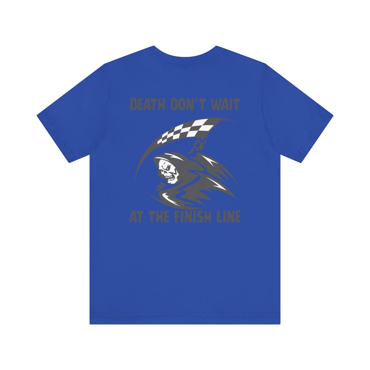 Edgy Racer Tee with Skull Graphic