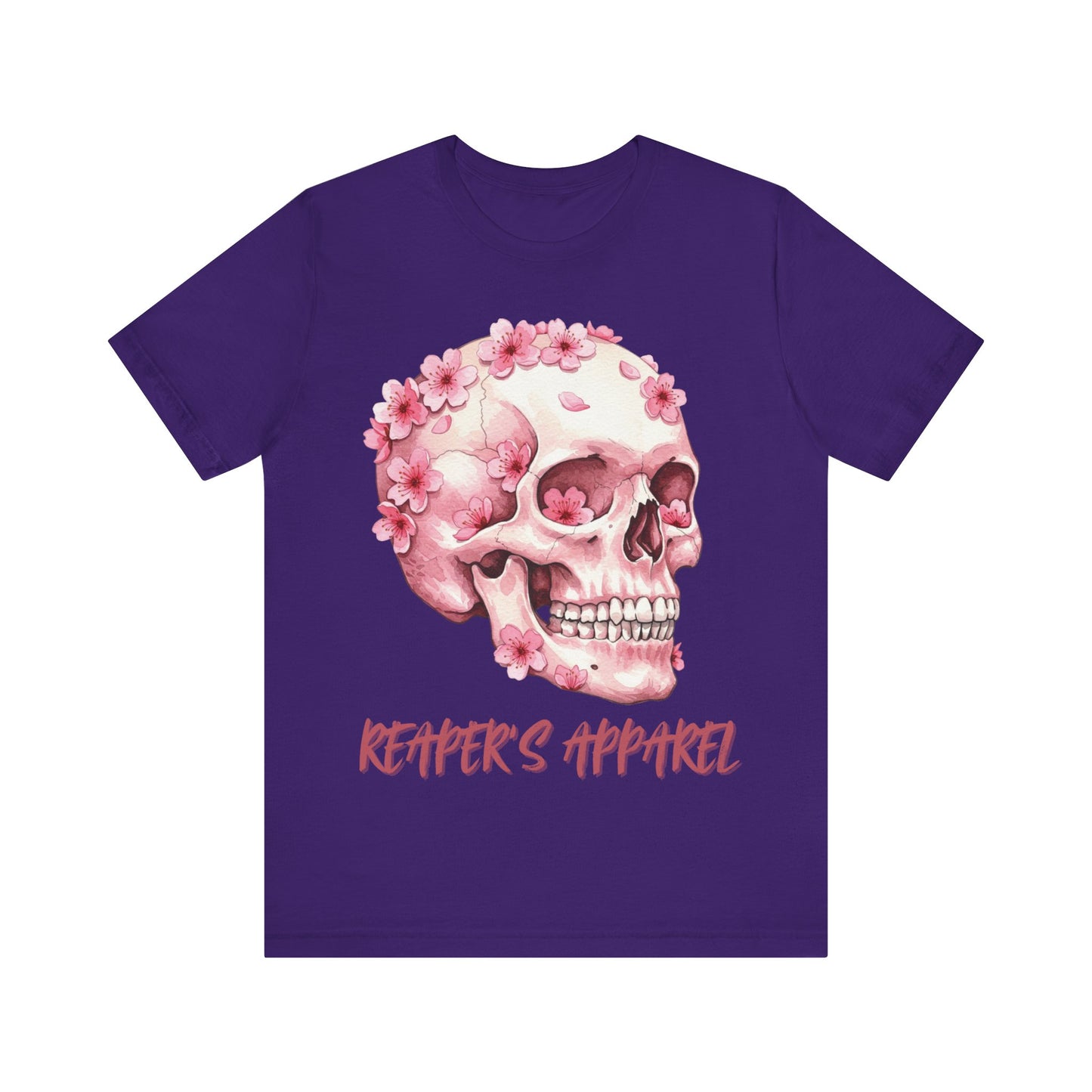 Pink Skull Flower Unisex Tee