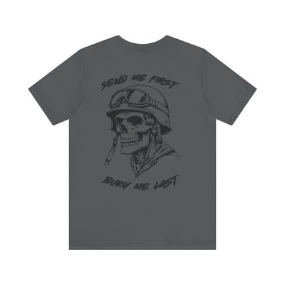 Military Skull Print Unisex Tee