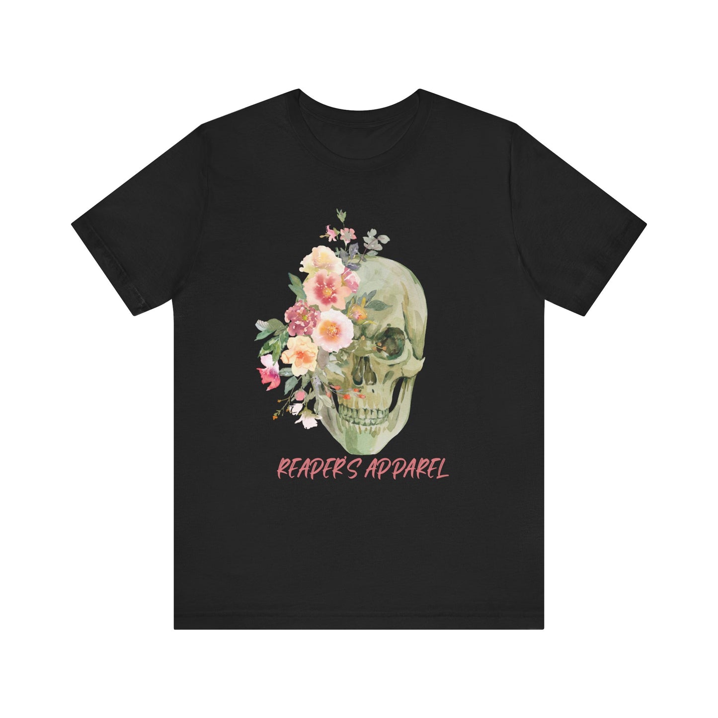 Floral Skull Graphic Tee, Unisex T-Shirt