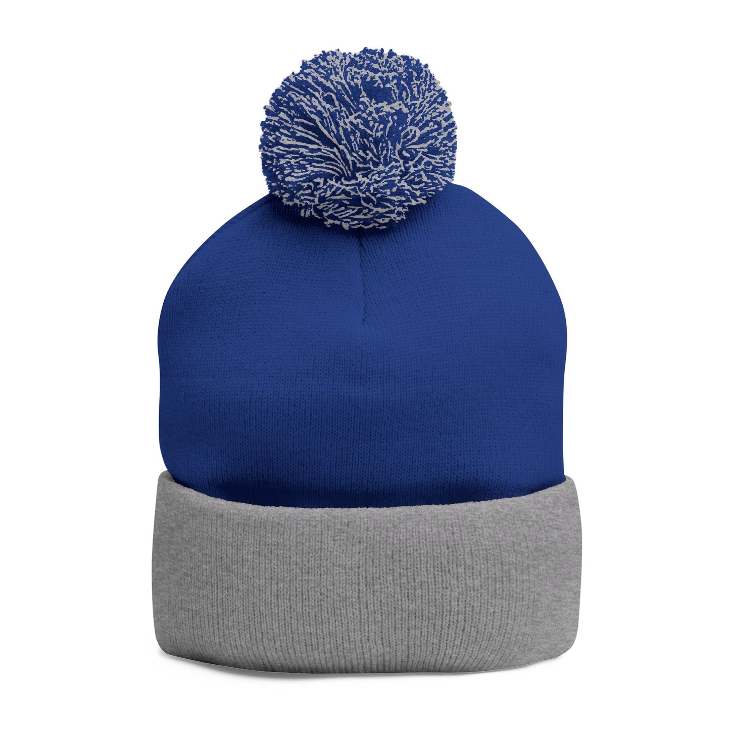 Cozy Pom-Pom Knit Cap with Custom Embroidery