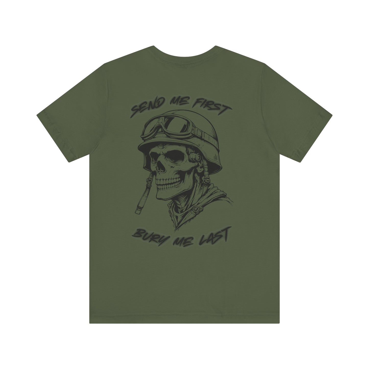 Military Skull Print Unisex Tee