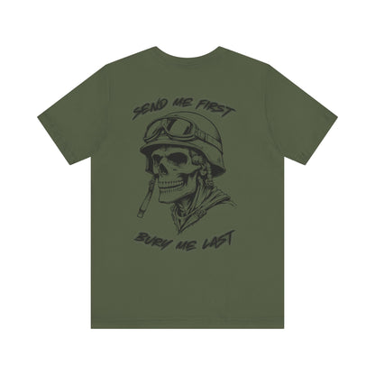 Military Skull Print Unisex Tee