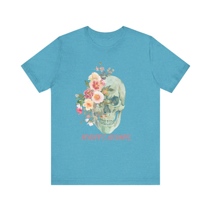 Floral Skull Graphic Tee, Unisex T-Shirt