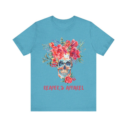 Floral Skull Tee - Short Sleeve Shirt