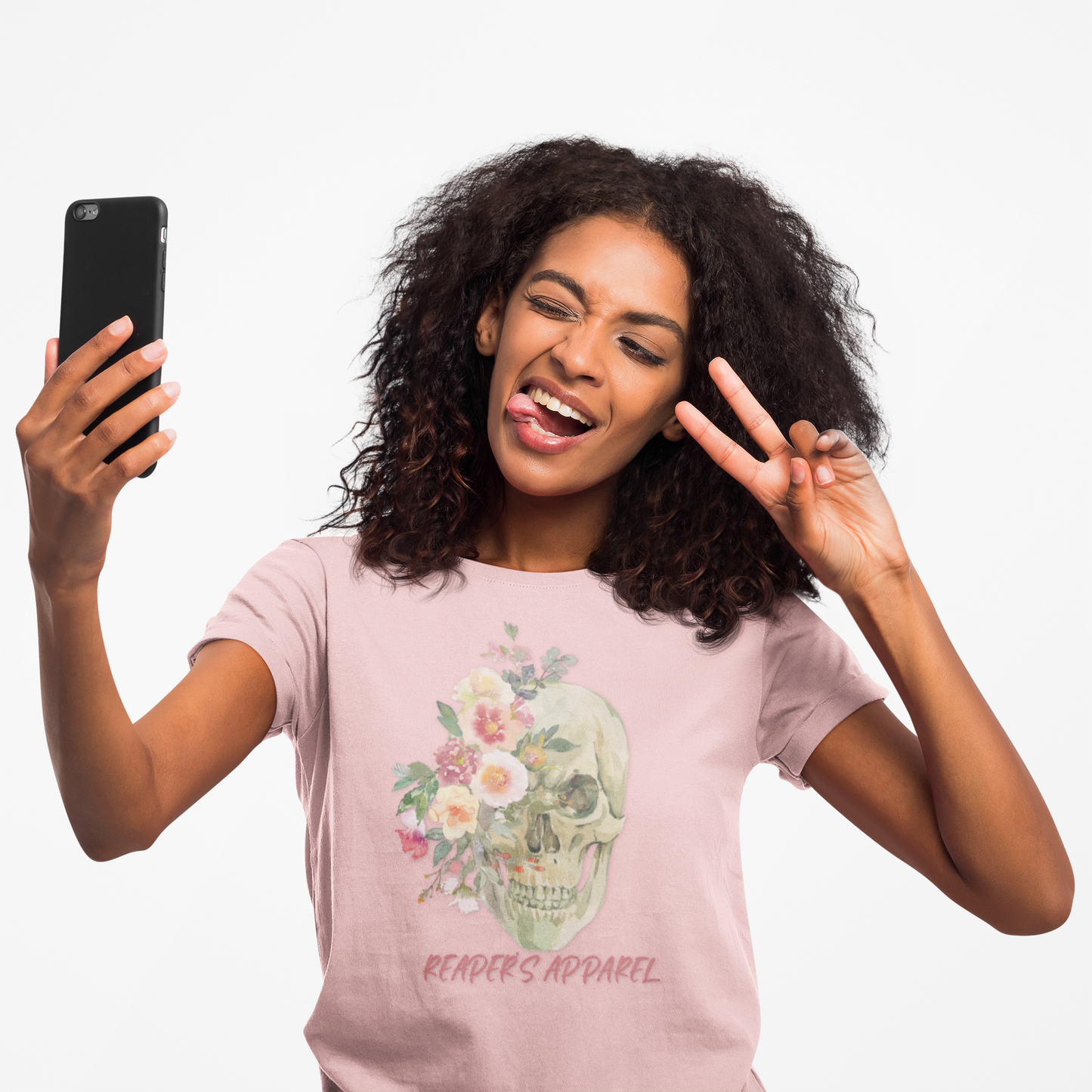Floral Skull Graphic Tee, Unisex T-Shirt