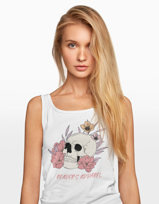 Floral Skull Racerback Tank Top