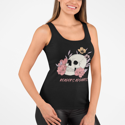 Floral Skull Racerback Tank Top