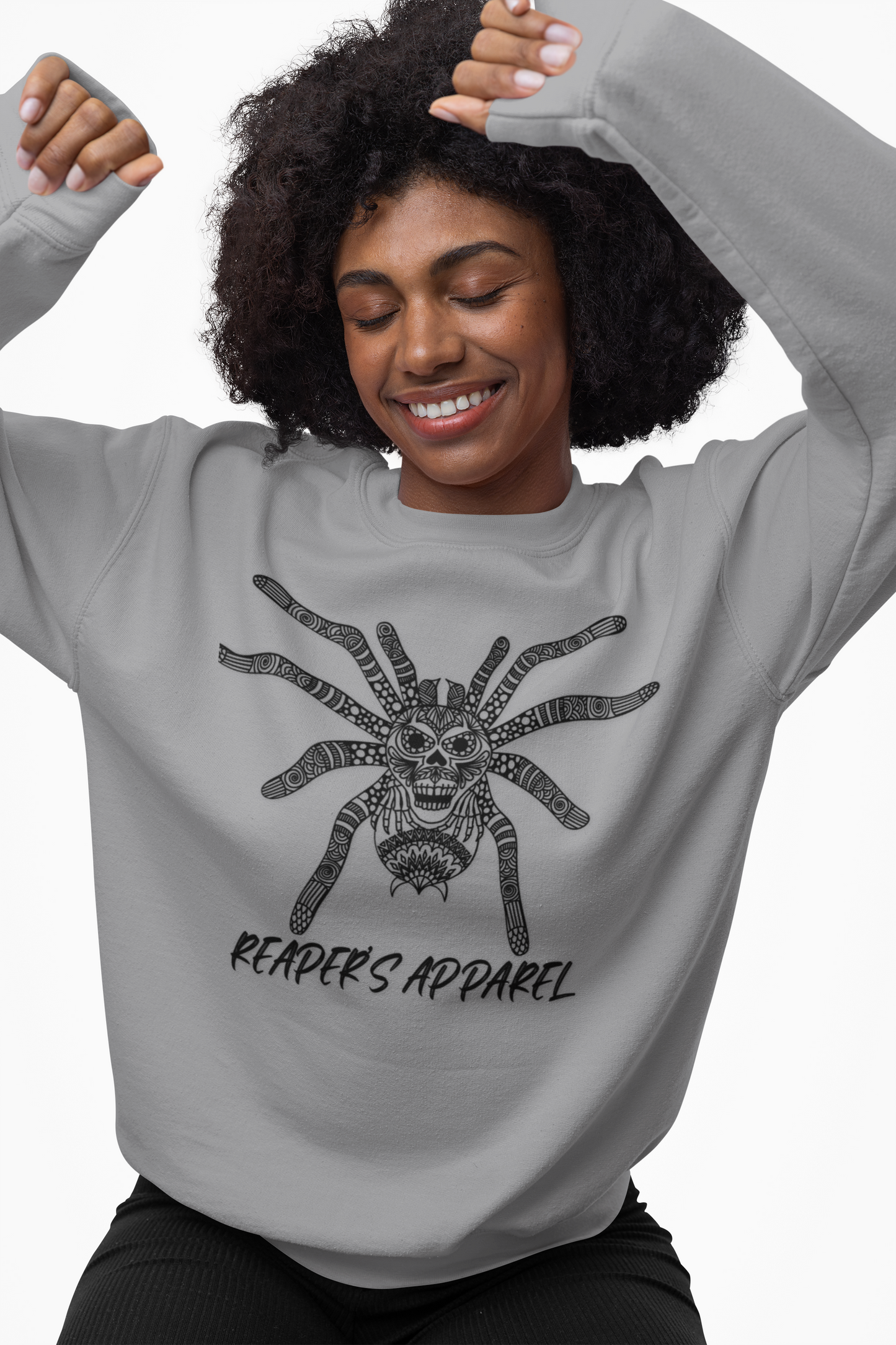 Spider Creepy Sweatshirt, Unisex Cozy Crewneck