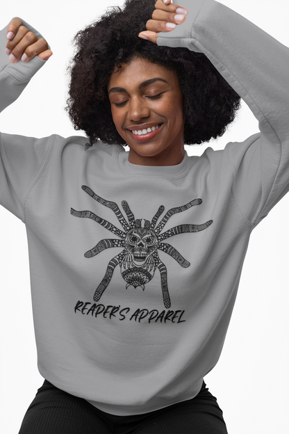 Spider Creepy Sweatshirt, Unisex Cozy Crewneck