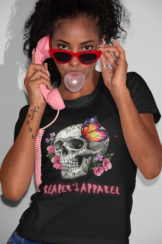 Skull & Butterfly Graphic Tee - Reaper's Apparel