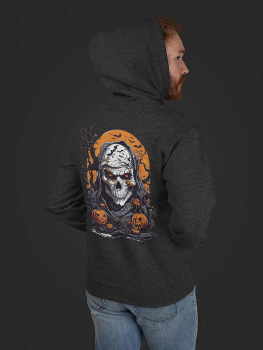 Gothic Skull Hoodie | Halloween Fleece Pullover