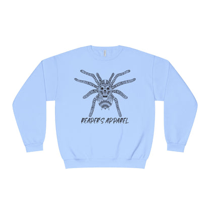 Spider Creepy Sweatshirt, Unisex Cozy Crewneck