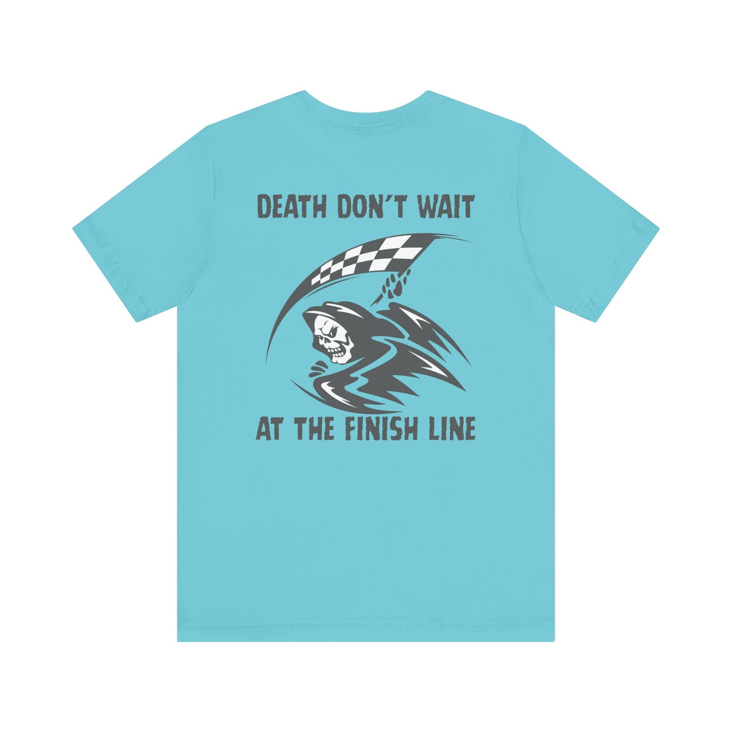 Edgy Racer Tee with Skull Graphic