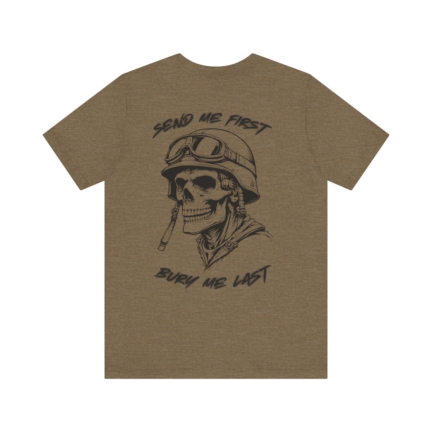 Military Skull Print Unisex Tee