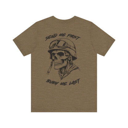 Military Skull Print Unisex Tee