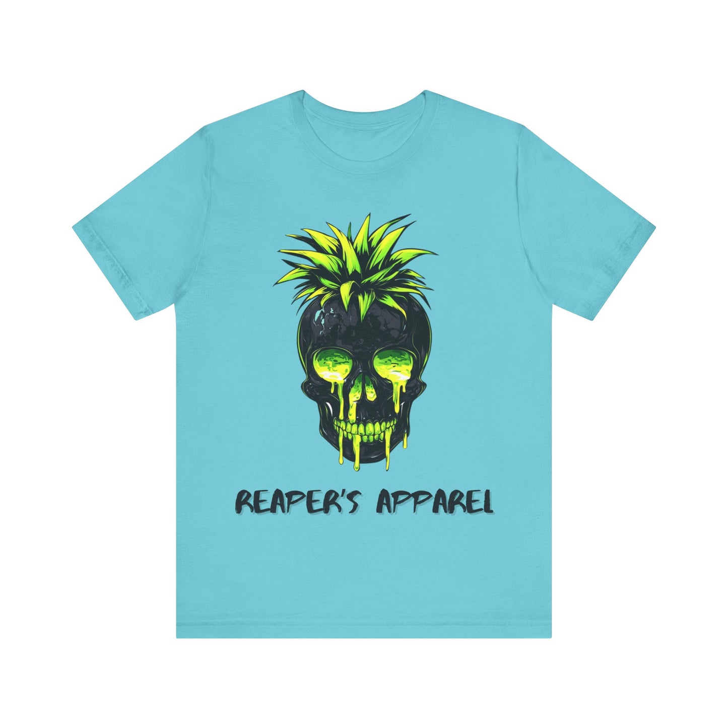 Edgy Neon Skull Graphic Tee