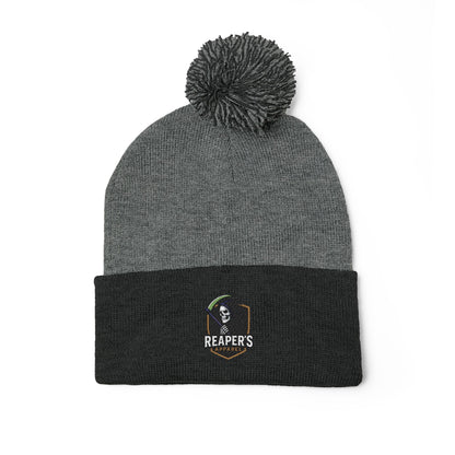 Cozy Pom-Pom Knit Cap with Custom Embroidery