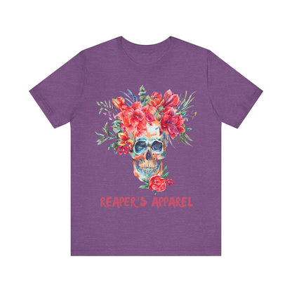Floral Skull Tee - Short Sleeve Shirt