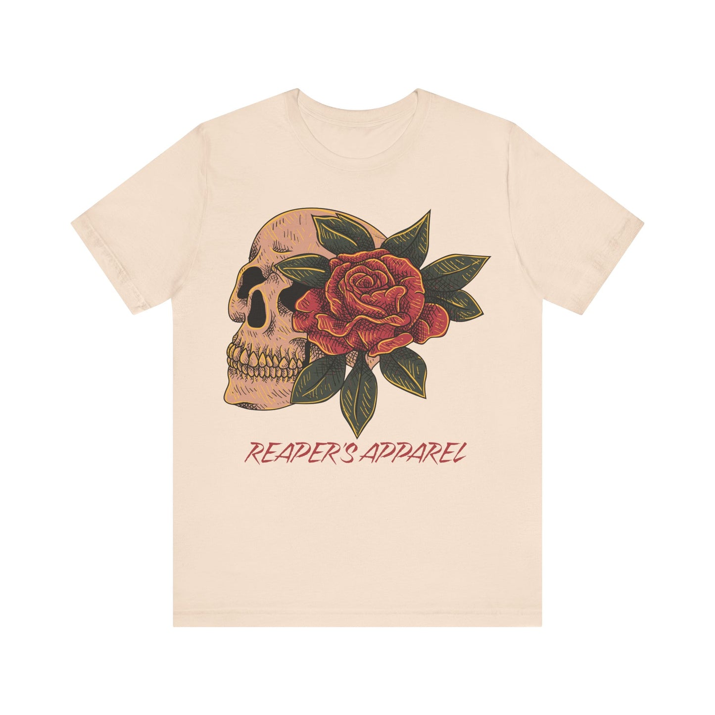 Skull and Rose Unisex Tee, Edgy Graphic T-Shirt