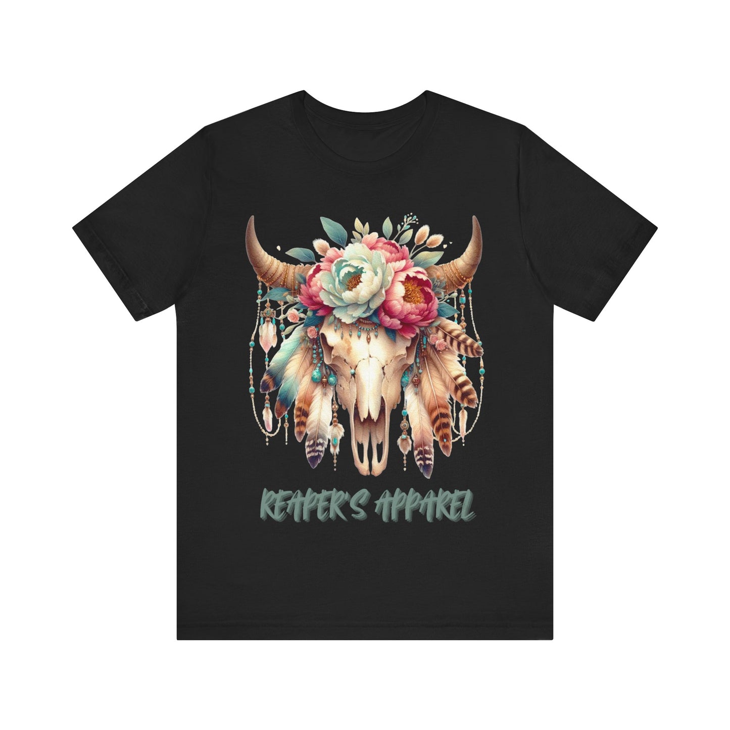 Boho Floral Skull, Vintage Graphic Shirt
