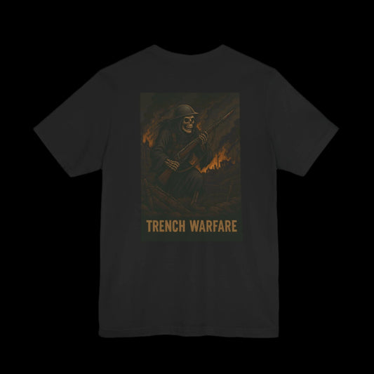 Unisex Military-Themed Graphic Tee | Vintage Trench Warfare
