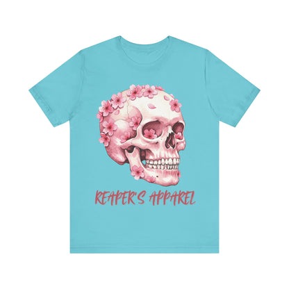 Pink Skull Flower Unisex Tee