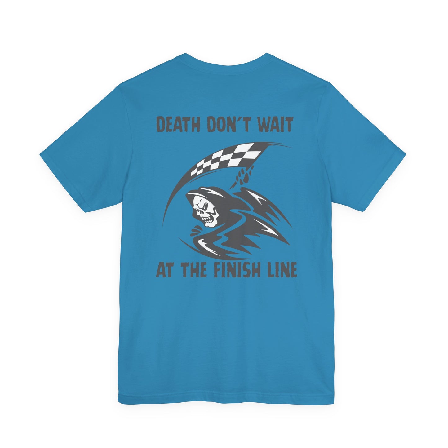 Edgy Racer Tee with Skull Graphic