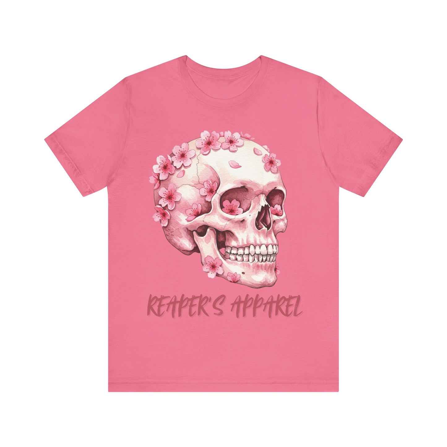 Pink Skull Flower Unisex Tee