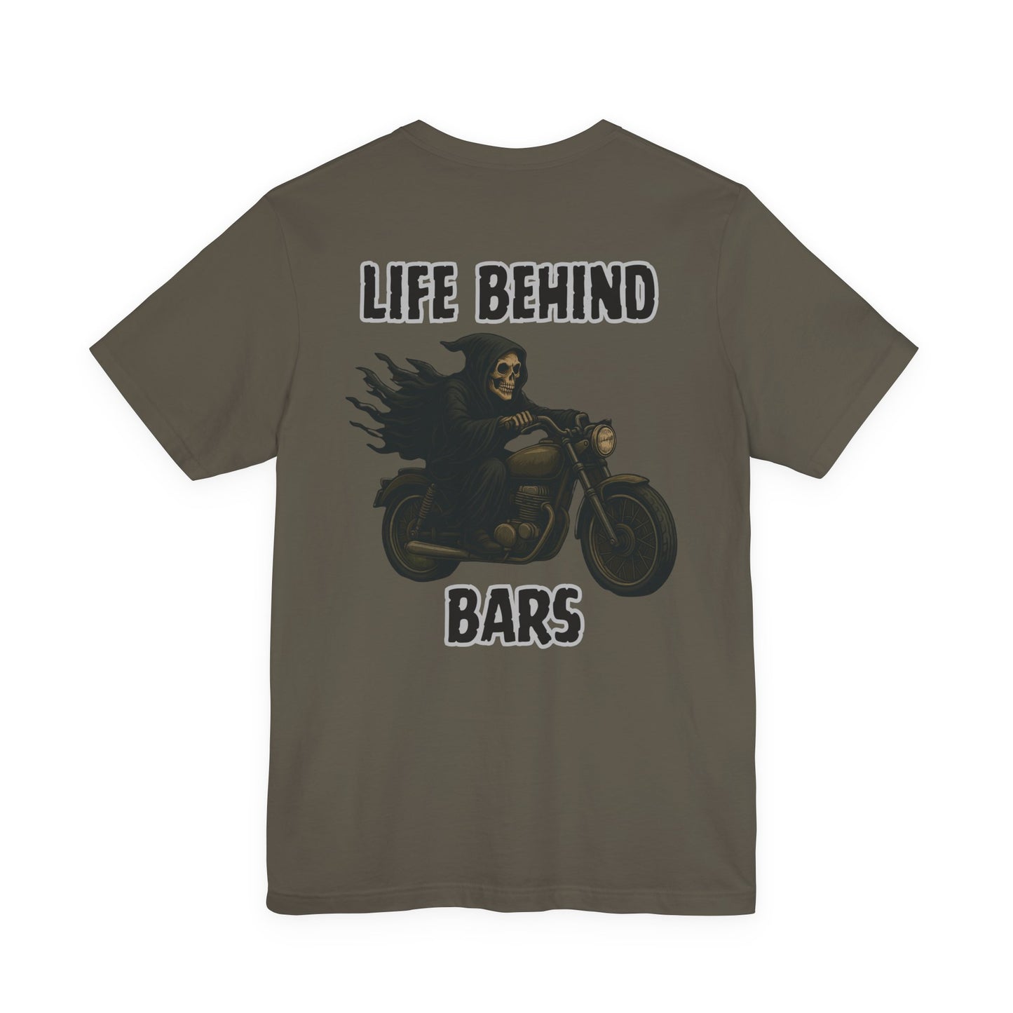 Reaper Life Behind Bars Motorcycle Tee, Unisex