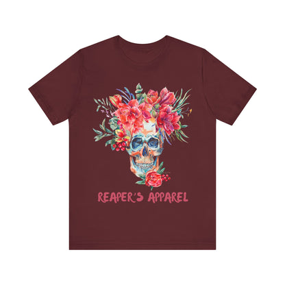Floral Skull Tee - Short Sleeve Shirt
