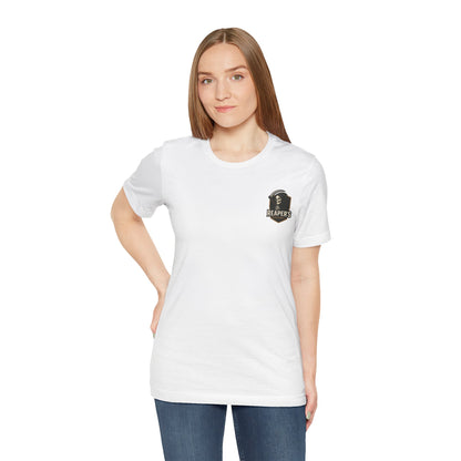 Edgy Racer Tee with Skull Graphic