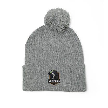 Cozy Pom-Pom Knit Cap with Custom Embroidery