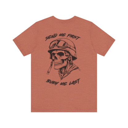 Military Skull Print Unisex Tee