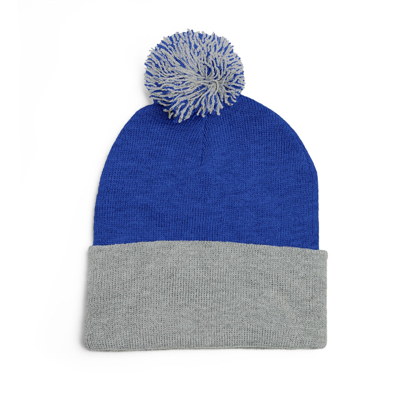 Cozy Pom-Pom Knit Cap with Custom Embroidery