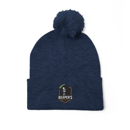 Cozy Pom-Pom Knit Cap with Custom Embroidery