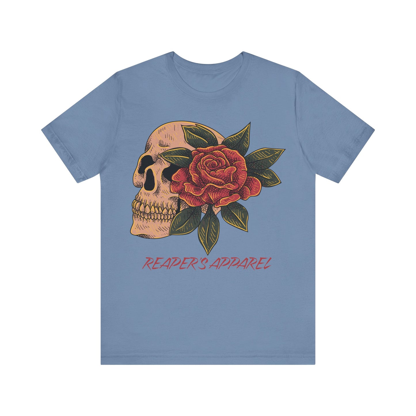 Skull and Rose Unisex Tee, Edgy Graphic T-Shirt