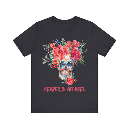 Floral Skull Tee - Short Sleeve Shirt