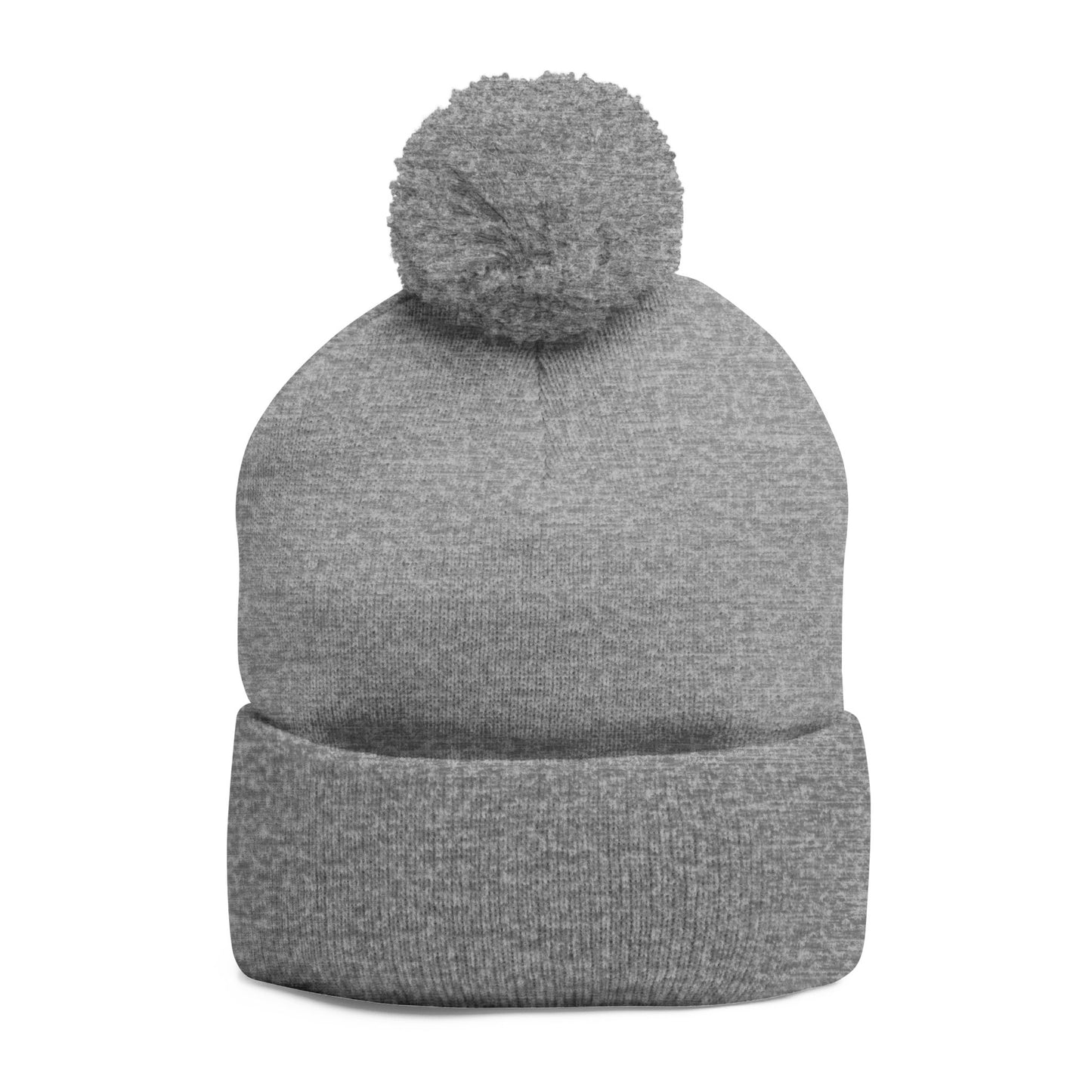 Cozy Pom-Pom Knit Cap with Custom Embroidery