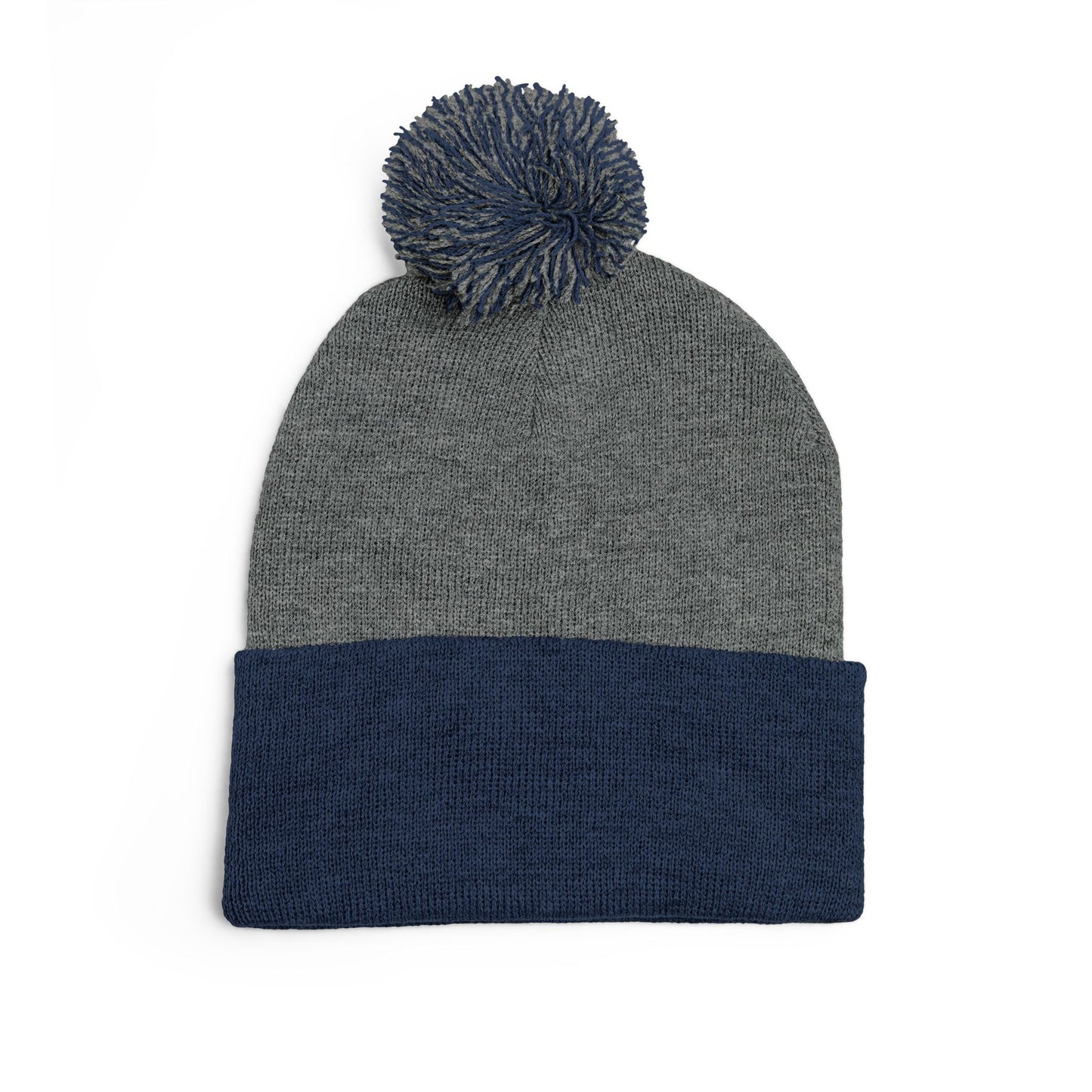 Cozy Pom-Pom Knit Cap with Custom Embroidery