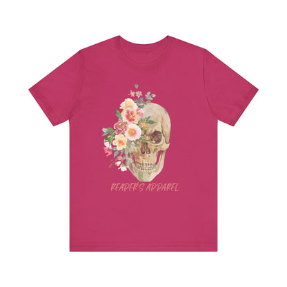 Floral Skull Graphic Tee, Unisex T-Shirt