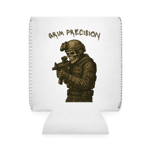 Skull-Themed Can Cooler Sleeve | Grim Precision, Reaper's Apparel