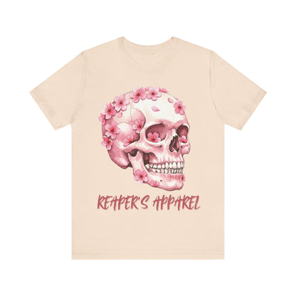 Pink Skull Flower Unisex Tee