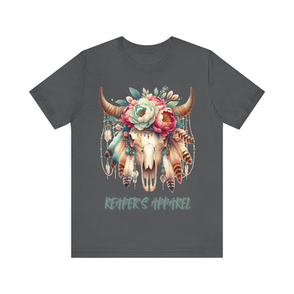 Boho Floral Skull, Vintage Graphic Shirt