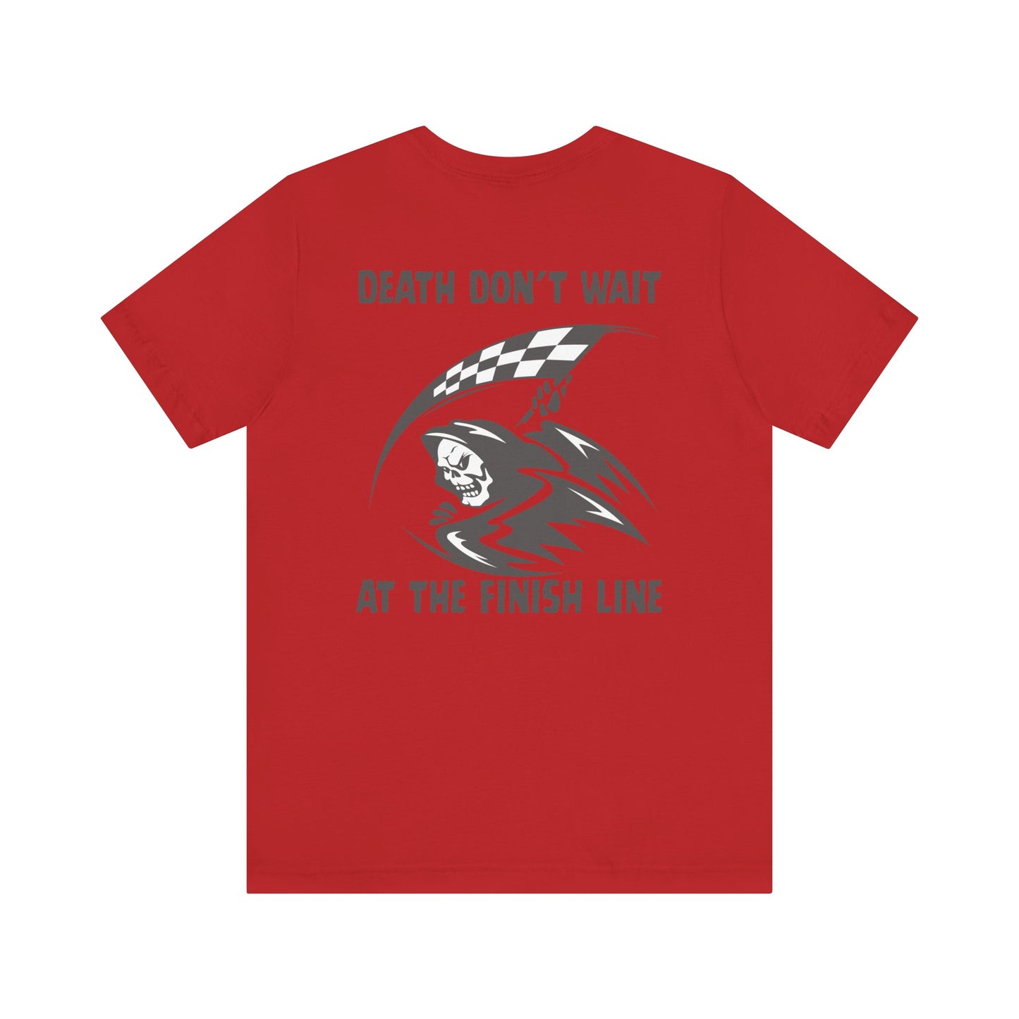 Edgy Racer Tee with Skull Graphic