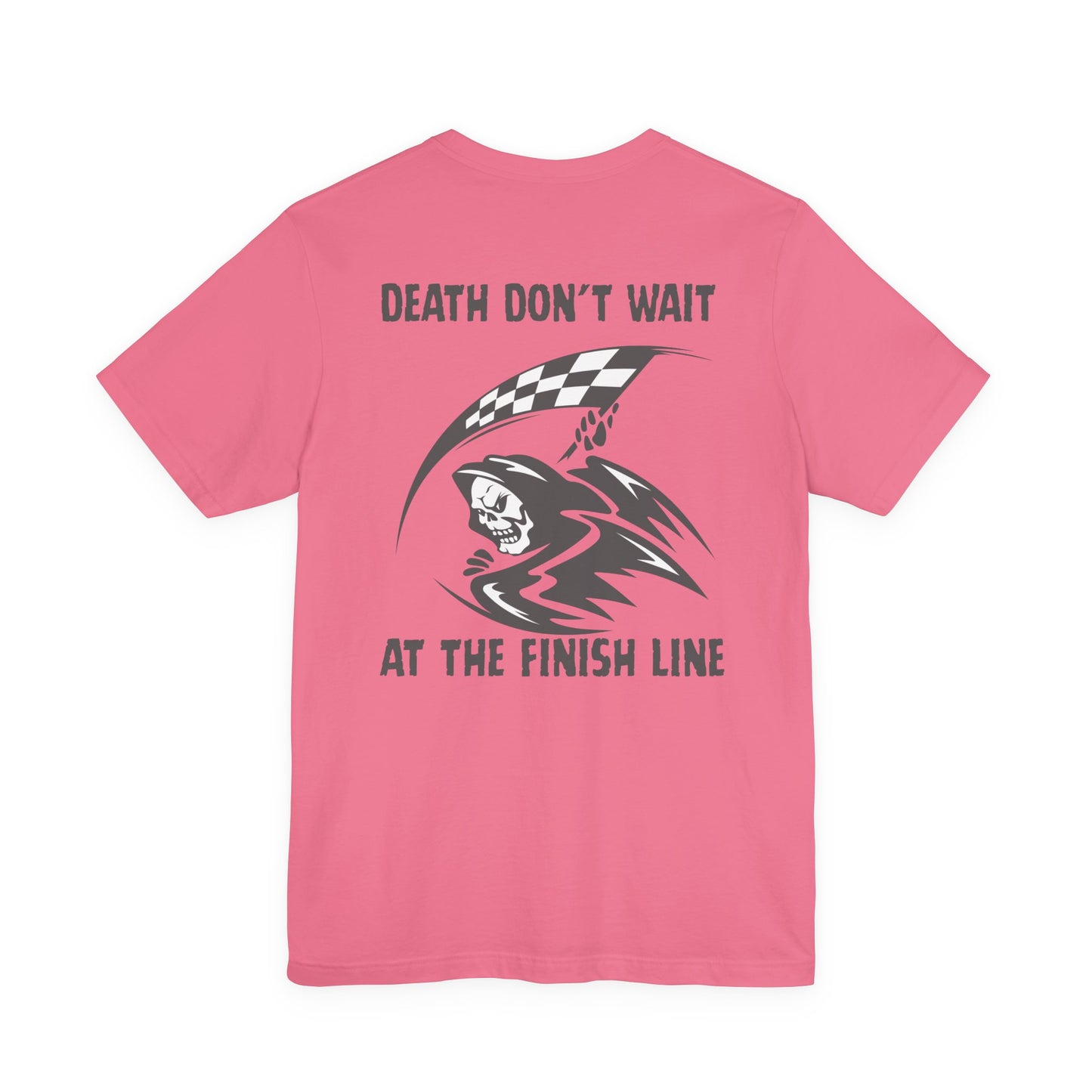 Edgy Racer Tee with Skull Graphic