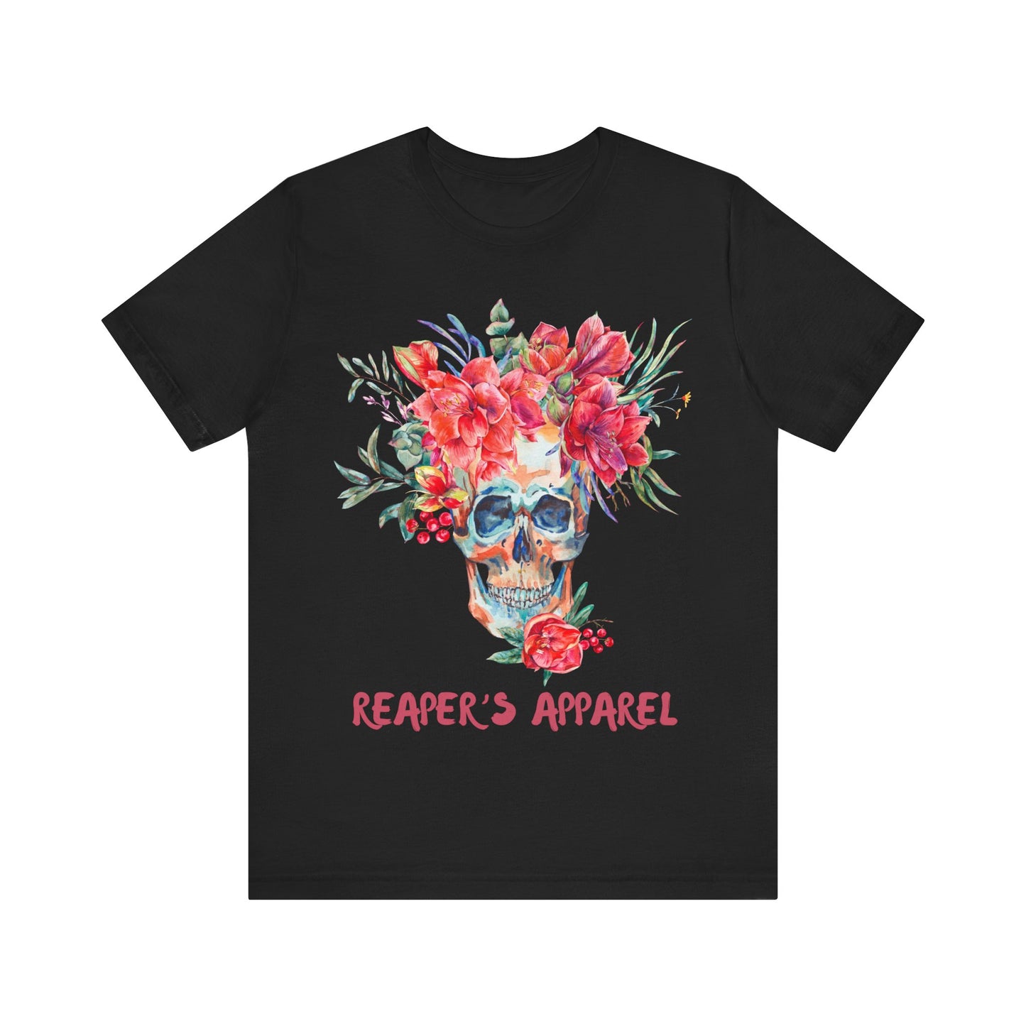 Floral Skull Tee - Short Sleeve Shirt