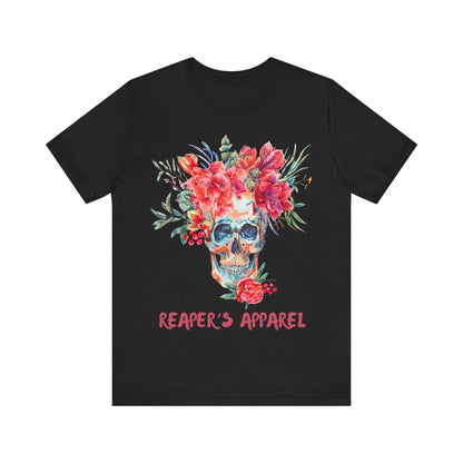 Floral Skull Tee - Short Sleeve Shirt